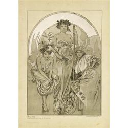 ADVERTISING POSTER A. MUCHA - FIGURES DECORATIVES…