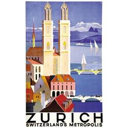 ADVERTISING TOURISM POSTER - ZURICH…