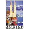 Image 1 : ADVERTISING TOURISM POSTER - ZURICH…