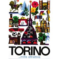 ADVERTISING TOURISM POSTER - TORINO ... MILLE ATTRATTIVE…