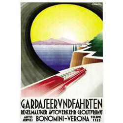 ADVERTISING TOURISM POSTER - GARDA - AUTOSERVIZI BOROMINI - VERONA…