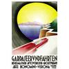 Image 1 : ADVERTISING TOURISM POSTER - GARDA - AUTOSERVIZI BOROMINI - VERONA…