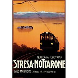 ADVERTISING TOURISM POSTER - FERROVIA ELETTRICA STRESA-MOTTARONE…