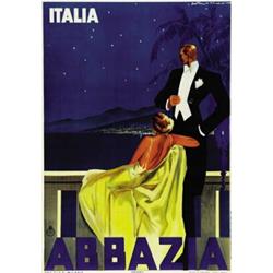 ADVERTISING TOURISM POSTER - ITALIA, ABBAZIA…