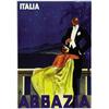 Image 1 : ADVERTISING TOURISM POSTER - ITALIA, ABBAZIA…