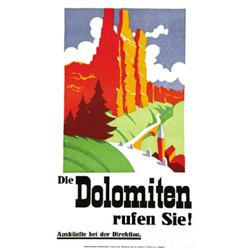 ADVERTISING TOURISM POSTER - DIE DOLOMITEN RUFEN SIE!…