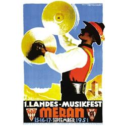 ADVERTISING TOURISM POSTER - LANDES-MUSIKFEST MERAN…