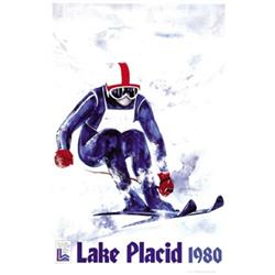 ADVERTISING WINTER SPORT POSTER - LAKE PLACID 1980…