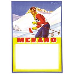 ADVERTISING WINTER SPORT POSTER - MERANO…