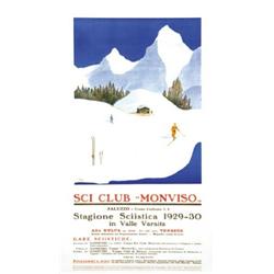 ADVERTISING WINTER SPORT POSTER - SCI CLUB MONVISO…