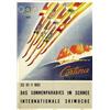 Image 1 : ADVERTISING WINTER SPORT POSTER - CORTINA…
