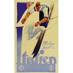 ADVERTISING WINTER SPORT POSTER - WINTER-SPORT IN ITALIEN…