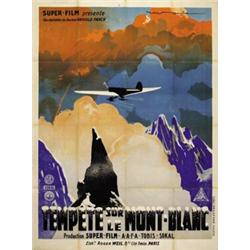 ADVERTISING WINTER SPORT POSTER - TEMPETE SUR LE MONT BLANC…