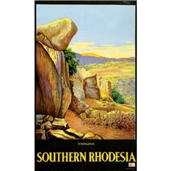 ADVERTISING TOURISM POSTER - SOUTHERN RHODESIA…