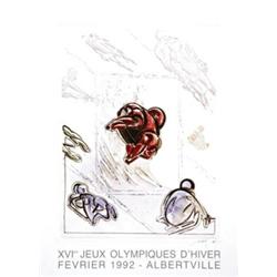 ADVERTISING TOURISM POSTER - XVIES JEUX OLYMPIQUES D'HIVER ALBERTVILLE…