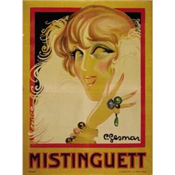 ADVERTISING SHOWS POSTER - MISTINGUETT…