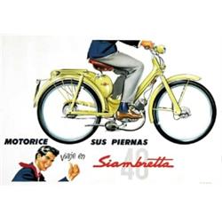 ADVERTISING CYCLING POSTER - SIAMBRETTA 48…