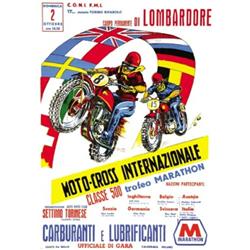 ADVERTISING MOTORCYCLING POSTER - 3 POSTER PER COMPETIZIONE MOTOCROSS A LOMBARDORE…