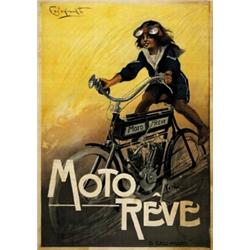 ADVERTISING MOTORCYCLING POSTER - MOTO REVE…