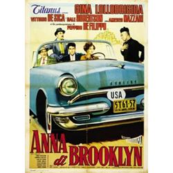 MOVIE POSTER WITH CAR AND MOTORCYCLING - ANNA DI BROOKLYN…