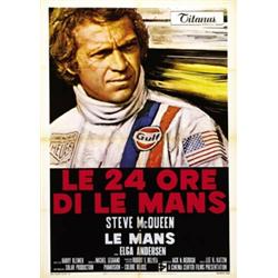 MOVIE POSTER WITH CAR AND MOTORCYCLING - LE 24 ORE DI LE MANS…