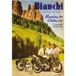 ADVERTISING MOTORCYCLING POSTER - BIANCHI…