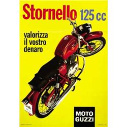 ADVERTISING MOTORCYCLING POSTER - STORNELLO 125 CC.…