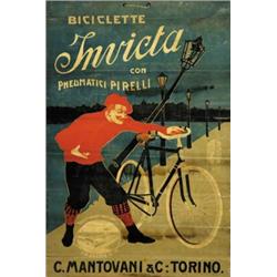 ADVERTISING CYCLING POSTER - BICICLETTE INVICTA TORINO…