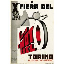 ADVERTISING CYCLING POSTER - X FIERA DEL CICLO E MOTOCICLO TORINO…