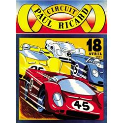 CAR ADVERTISING POSTER - CIRCUIT PAUL RICARD…