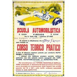 CAR ADVERTISING POSTER - SCUOLA AUTOMOBILISTICA…