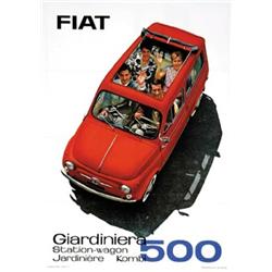 CAR ADVERTISING POSTER - GIARDINIERA 500…