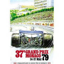 CAR ADVERTISING POSTER - 37E GRAND PRIX MONACO 79…