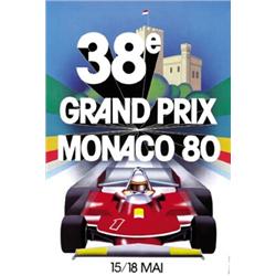 CAR ADVERTISING POSTER - 38E GRAND PRIX MONACO 80…