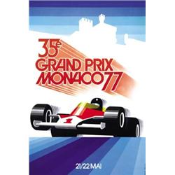 CAR ADVERTISING POSTER - 35E GRAND PRIX MONACO 77…