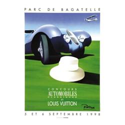CAR ADVERTISING POSTER - CONCOURS AUTOMOBILES CLASSIQUES ET LOUIS VUITTON…