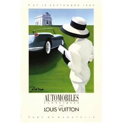 CAR ADVERTISING POSTER - AUTOMOBILES CLASSIQUES AVEC LOUIS VUITTON…