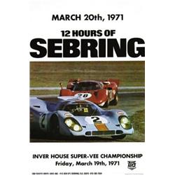 CAR ADVERTISING POSTER - 12 HOURS OF SEBRING…