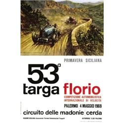 CAR ADVERTISING POSTER - 53^ TARGA FLORIO…