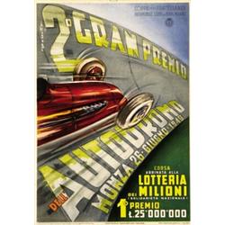 CAR ADVERTISING POSTER - 2° GRAN PREMIO DELL'AUTODROMO DI MONZA…