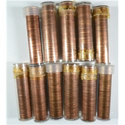 LOT OF ( 11 ) ORIGINAL GEM BU ROLLS OF LINCOLN CENTS