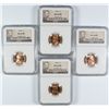 Image 1 : ( 4 ) 1944 LINCOLN CENTS, NGC MS-66 RED!