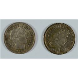 1897-XF/AU AND 1899-XF BARBER DIMES
