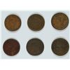 Image 1 : LARGE CENTS 1828-G, 1850 COUNTER STAMPED H MALLON, 1840-AG, 1848-VF, 1854-VG AND