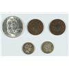Image 1 : 1874 3 CENT-XF, 1865 2 CENT-VF, 1948-D HALF $-BU, 1916-S DIME, 1864 2 CENT-XF