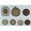 Image 1 : MISC LOT: 1953-D LUCKY PENNY, 1964 KENNEDY 1/2 KEY CHAIN, 1864 2 CENT-F,