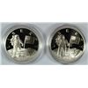 Image 1 : ( 2 ) 1988 AMERICA IN SPACE U.S. MINT 90% SILVER  MEDALS WITH BOXES/COA