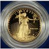 Image 1 : 1989 PROOF $5.00 GOLD EAGLE, ORIGINAL BOX AND COA