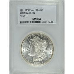 1881-S MORGAN DOLLAR PCC MS-64