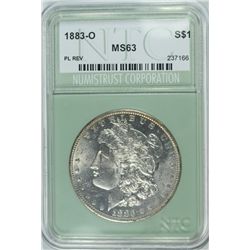 1883-O MORGAN DOLLAR NTC MS-63